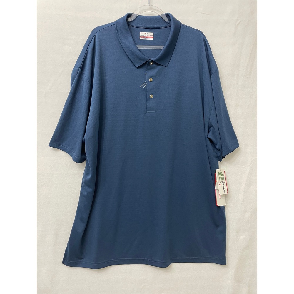 New Grand Slam Golf Polo 3XLT Blue Airflow Driflow Wicking UPF 15 Active